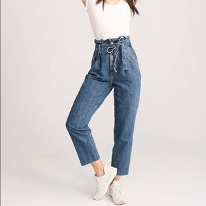 Belted Ultra High Rise Utility Jeans Abercrombie
